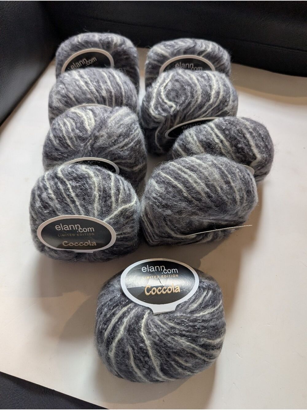 elann Coccola Grey Marled Yarn - 9 Balls BNWT